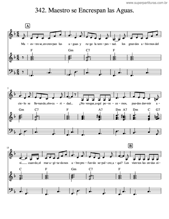Partitura da música Maestro Se Encrespan Las Aguas