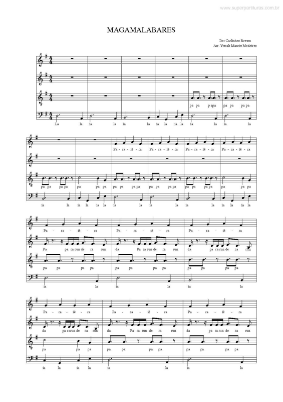 Partitura da música Magamalabares