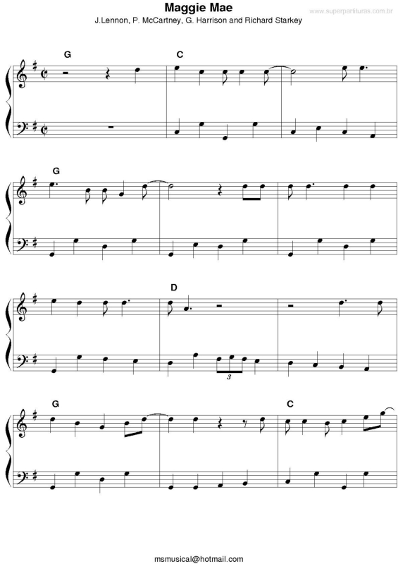 Partitura da música Maggie Mae