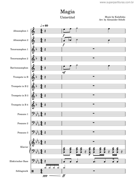 Partitura da música Magia – Kalafina v.2