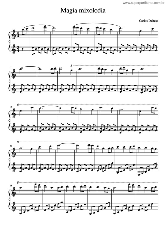 Partitura da música Magia Mixolodia