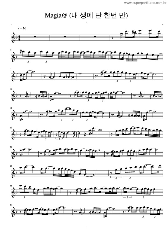 Partitura da música Magia v.2