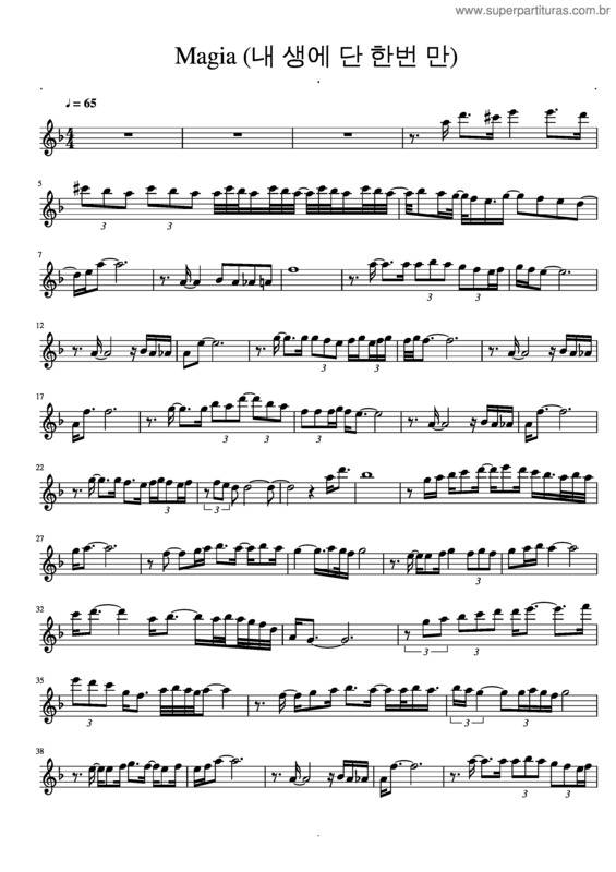 Partitura da música Magia v.3