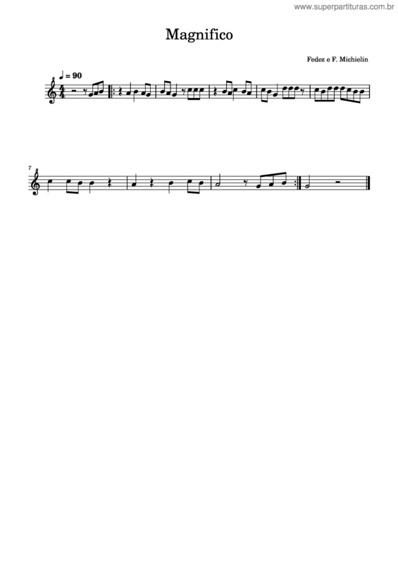 Partitura da música Magnifico Carlotta