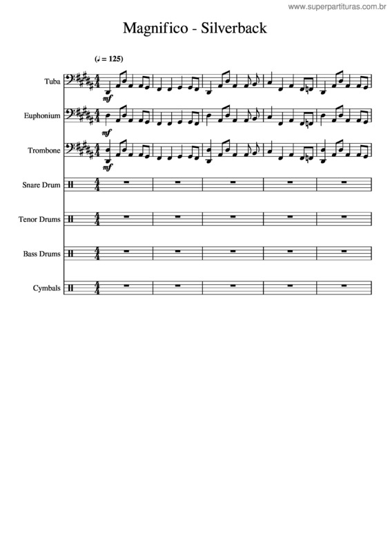 Partitura da música Magnifico Silverback