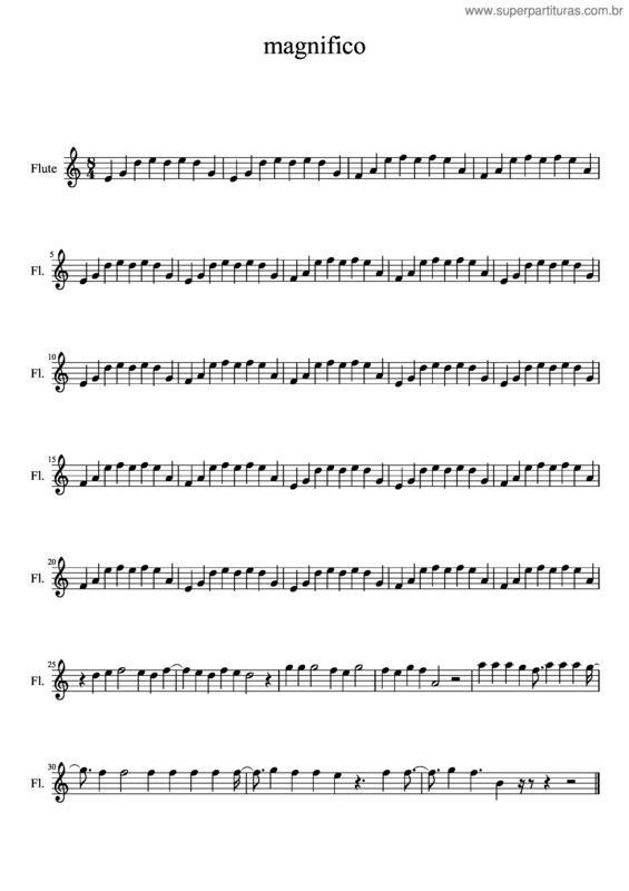 Partitura da música Magnifico v.4