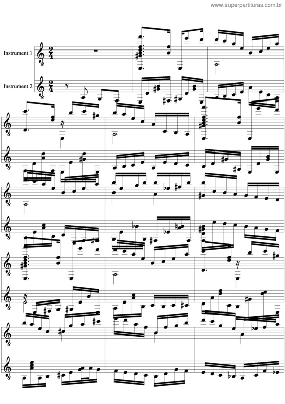 Partitura da música Magoado v.2