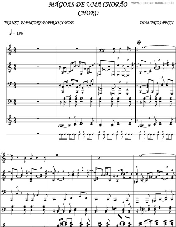 Partitura da música Magoas De Um Chorão v.4