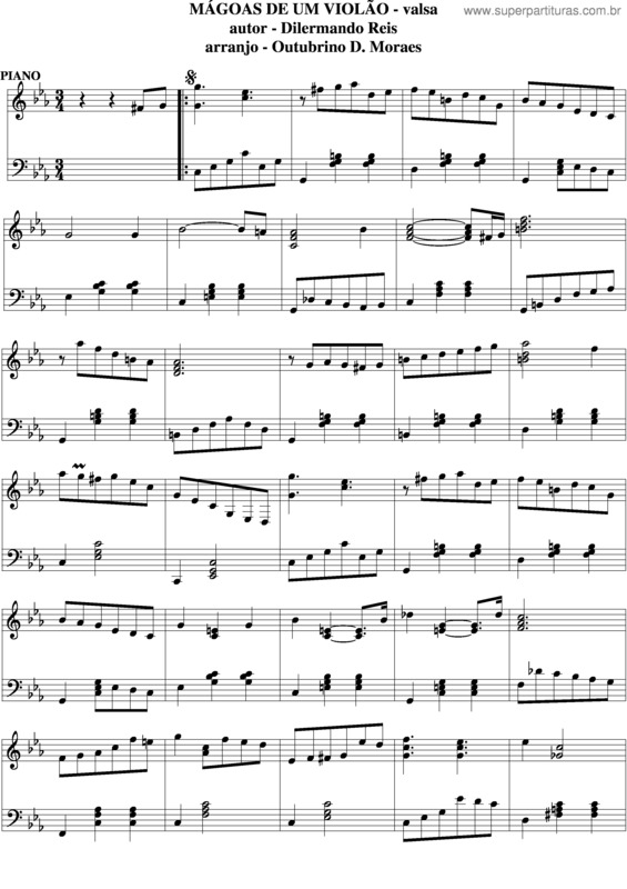 Partitura da música Mágoas De Um Violão v.2