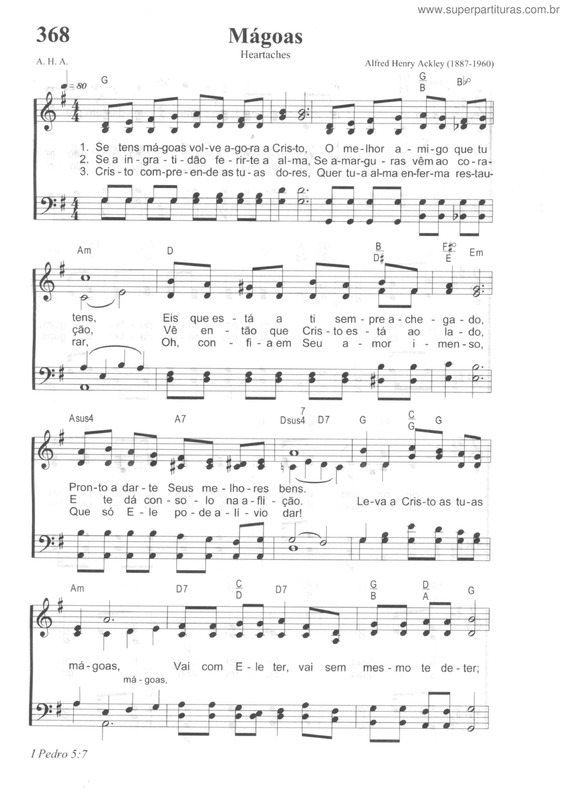 Partitura da música Mágoas v.21