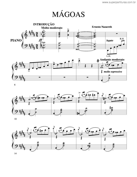 Partitura da música Mágoas v.5