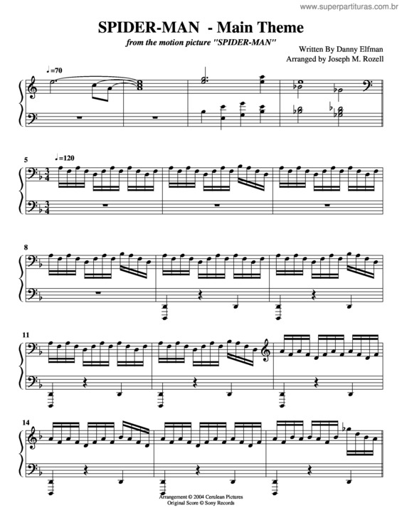 Partitura da música Main Theme v.10