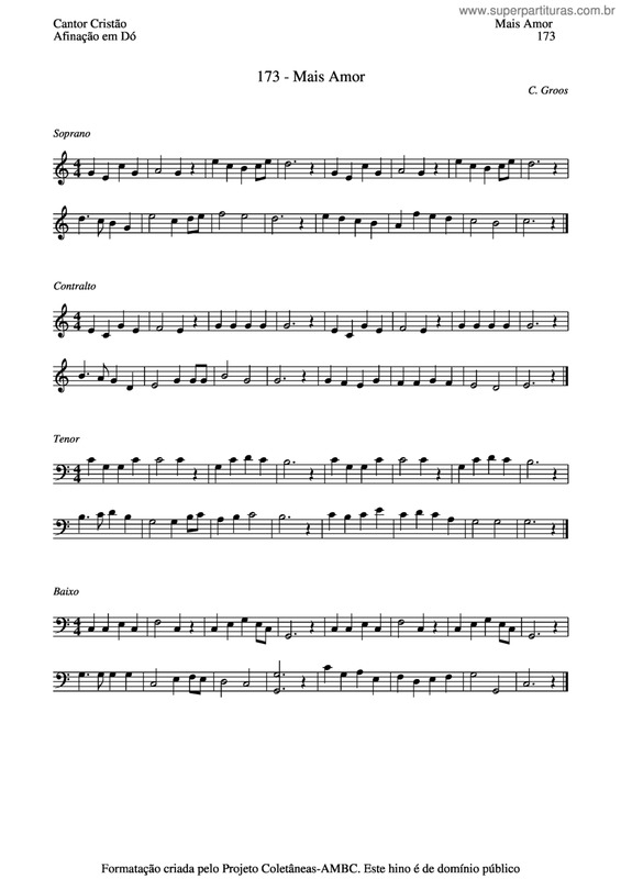 Partitura da música Mais Amor v.2