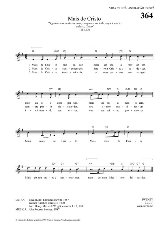 Partitura da música Mais De Cristo
