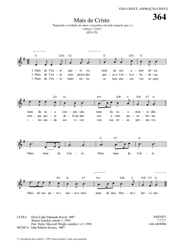 Partitura da música Mais De Cristo