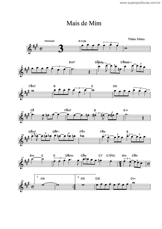 Partitura da música Mais De Mim v.4