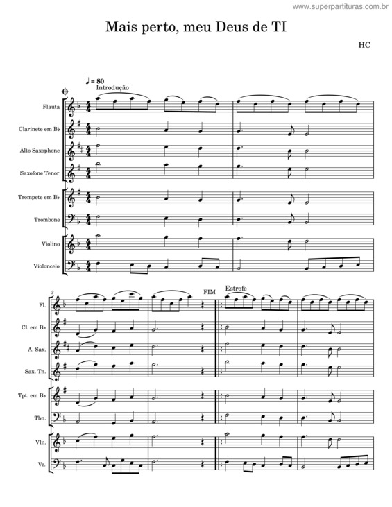 Partitura da música Mais Perto, Meu Deus De Ti v.2