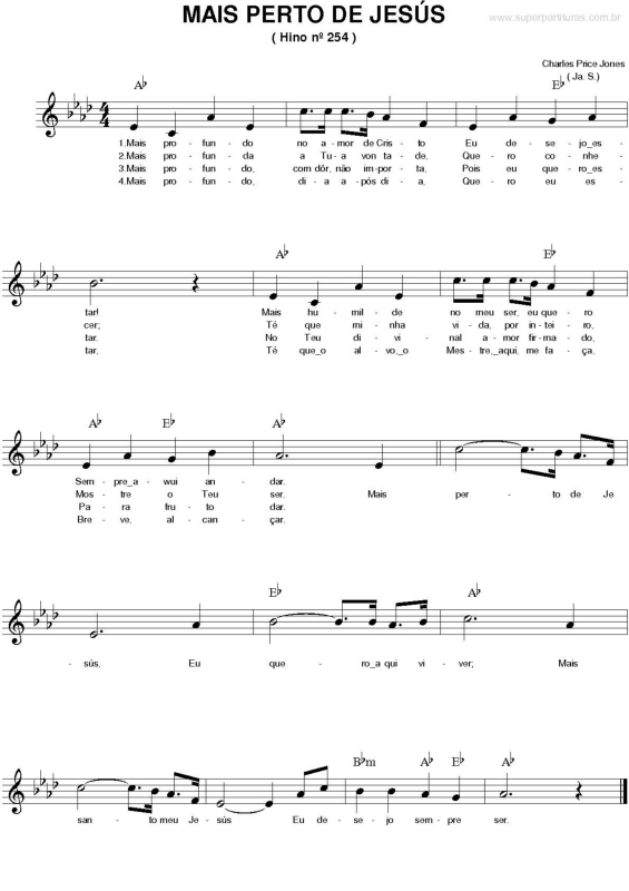 Partitura da música Mais Perto de Jesús v.2