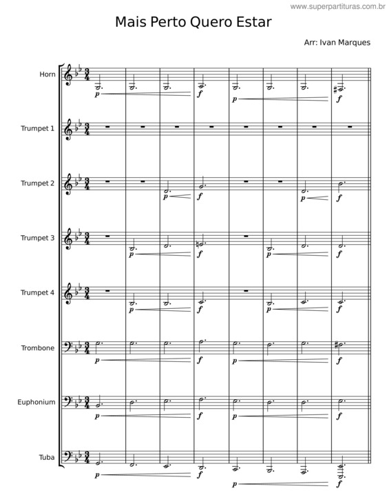 Partitura da música Mais Perto Quero Estar v.19