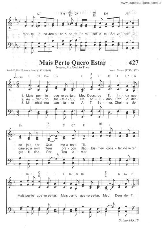 Partitura da música Mais Perto Quero Estar v.7