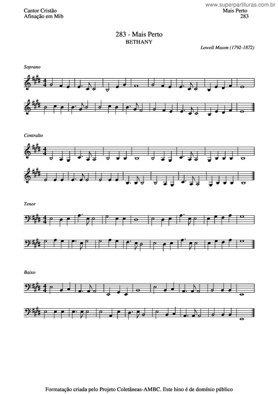 Partitura da música Mais Perto v.4