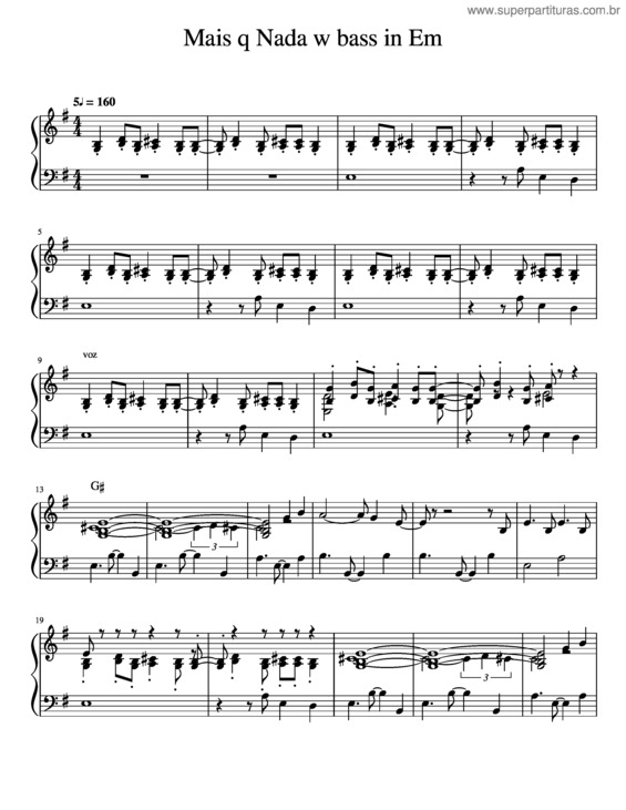 Partitura da música Mais Q Nada In Em