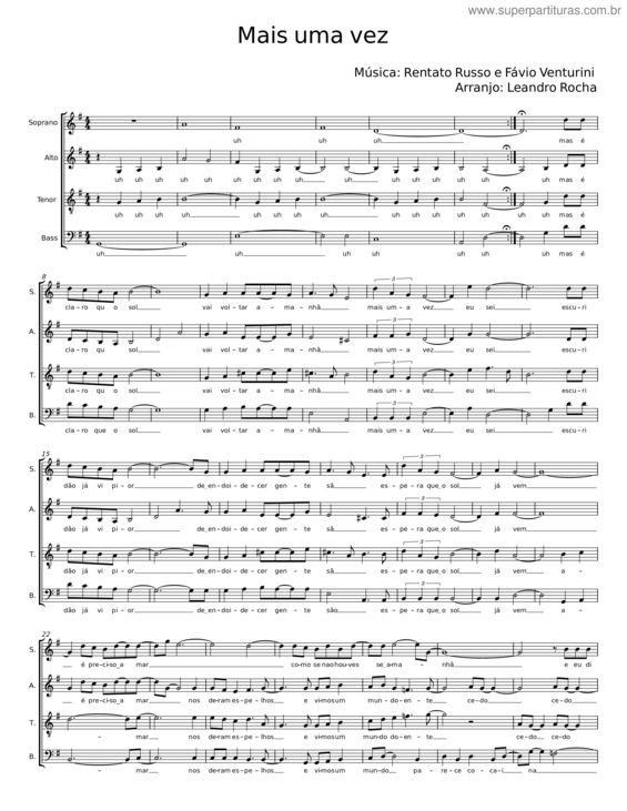 Partitura da música Mais Uma Vez v.8