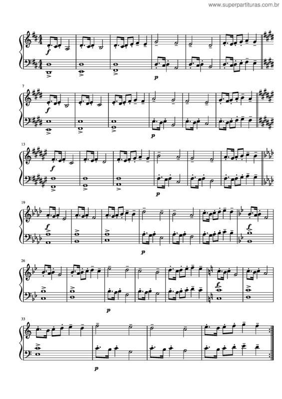 Partitura da música Majestoso
