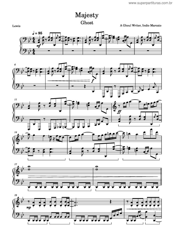 Partitura da música Majesty – Ghost