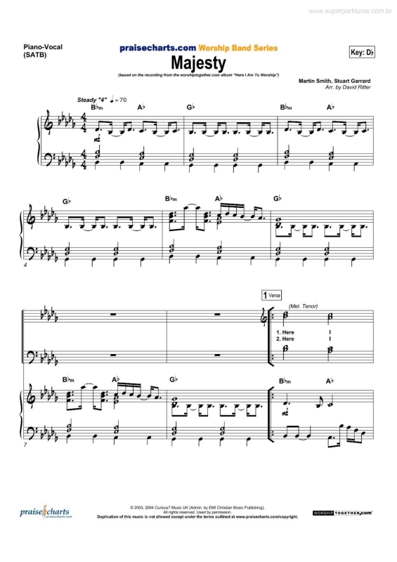 Partitura da música Majesty v.3
