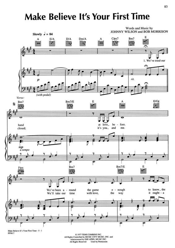 Partitura da música Make Believe It s Your First Time v.2