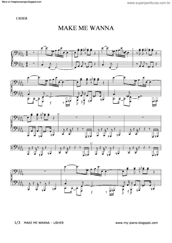 Partitura da música Make Me Wanna v.2