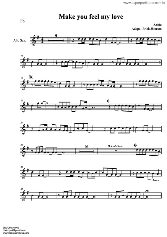 Partitura da música Make You Feel My Love v.2