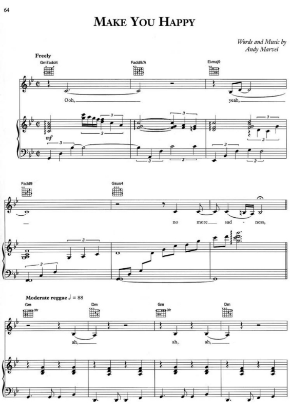 Partitura da música Make You Happy