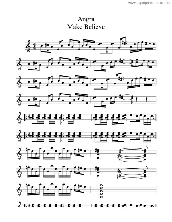 Partitura da música Makebelieve