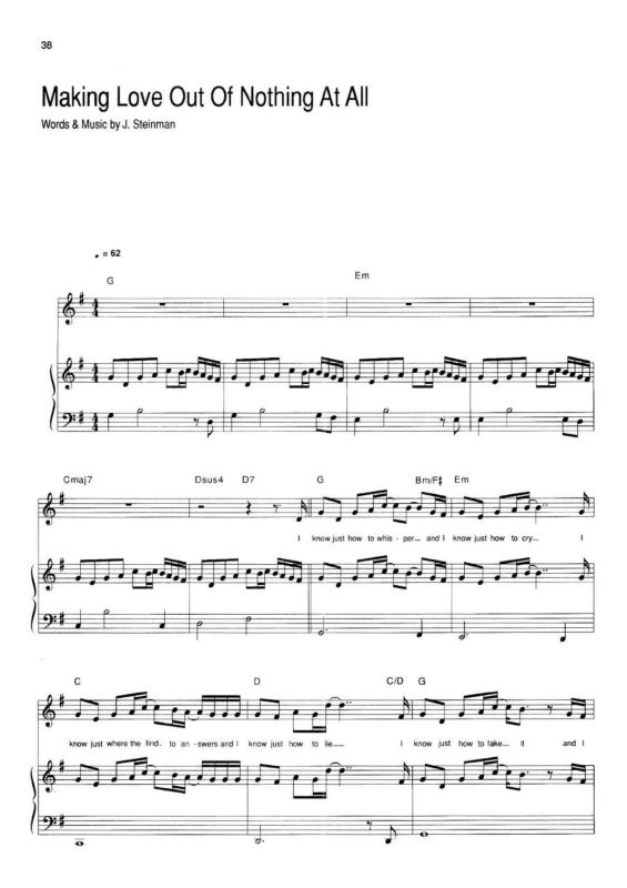 Partitura da música Making Love Out of Nothing at All v.3