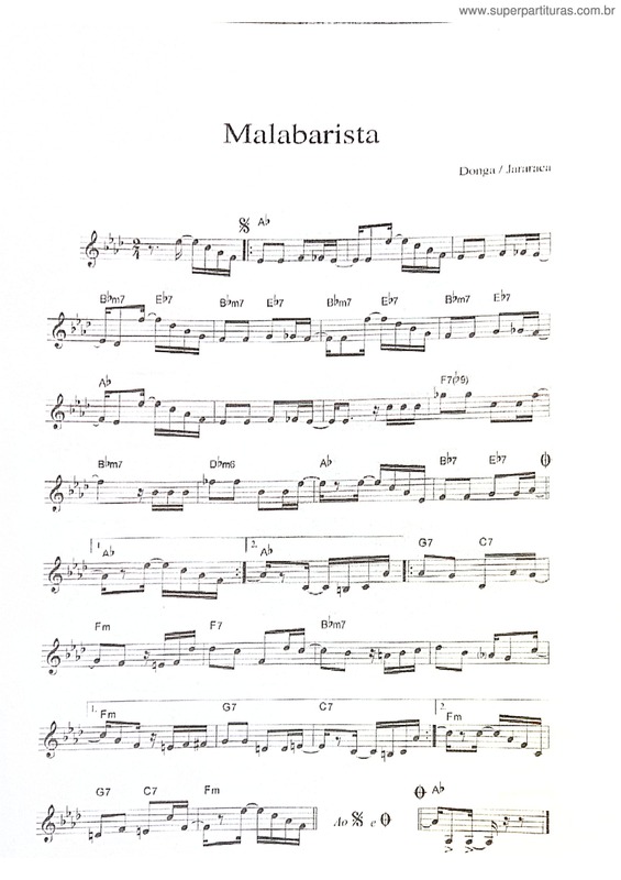 Partitura da música Malabarista v.3
