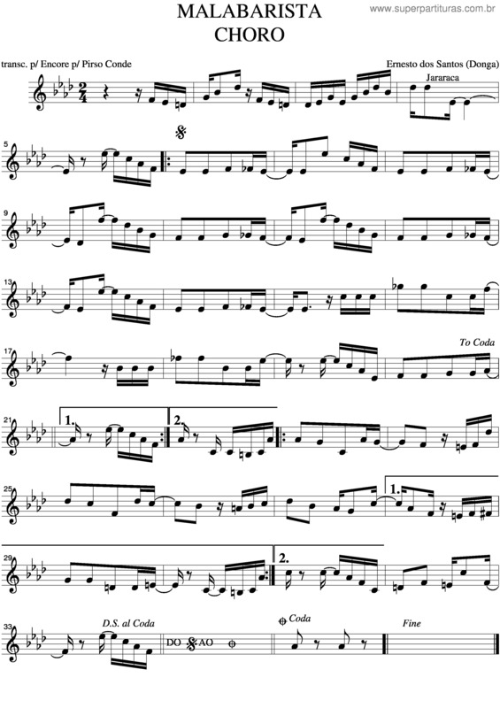 Partitura da música Malabarista