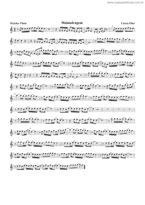 Partitura da música Malandragem