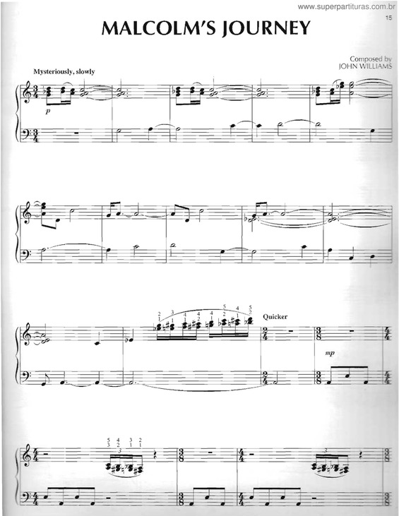 Partitura da música Malcolm`s Journey