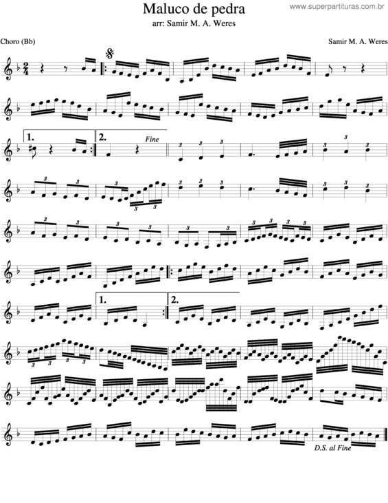 Partitura da música Maluco De Pedra v.2