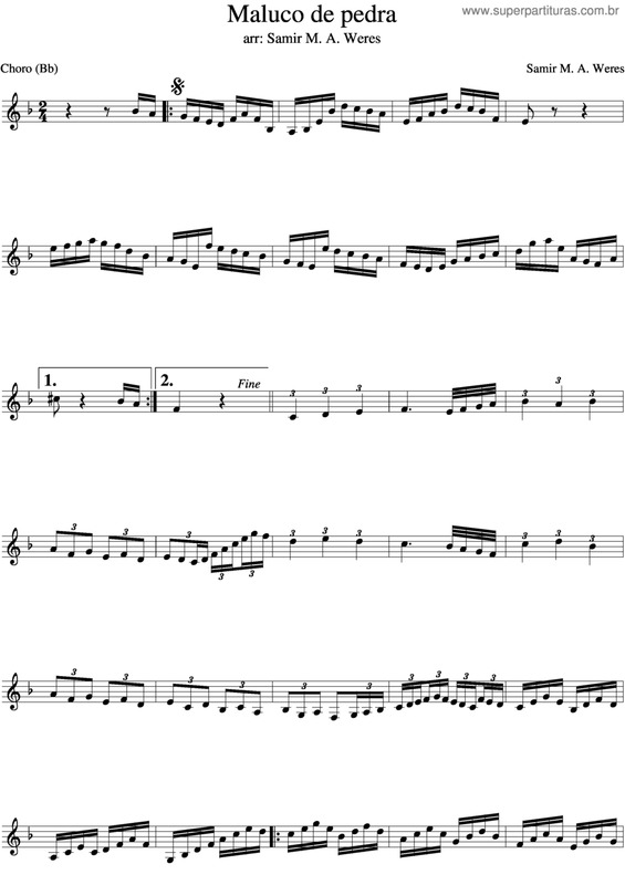 Partitura da música Maluco De Pedra v.4