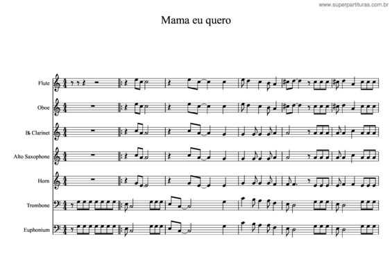 Partitura da música Mamae Eu Quero v.14