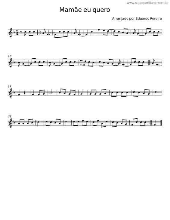 Partitura da música Mamãe Eu Quero v.15
