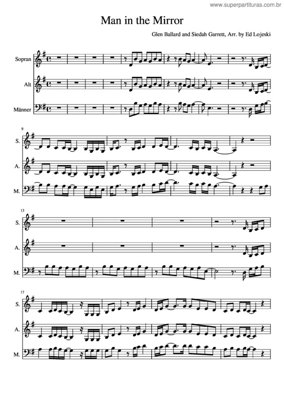 Partitura da música Man In The Mirror v.10