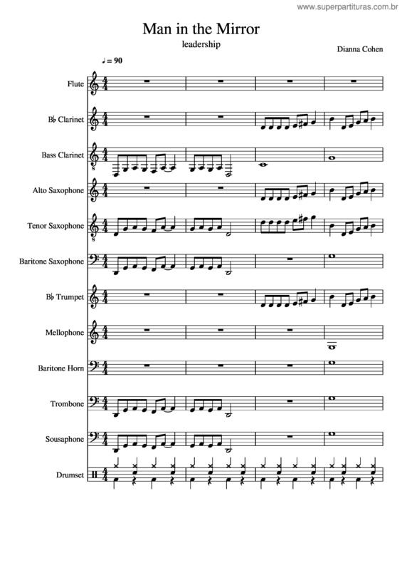 Partitura da música Man In The Mirror v.6