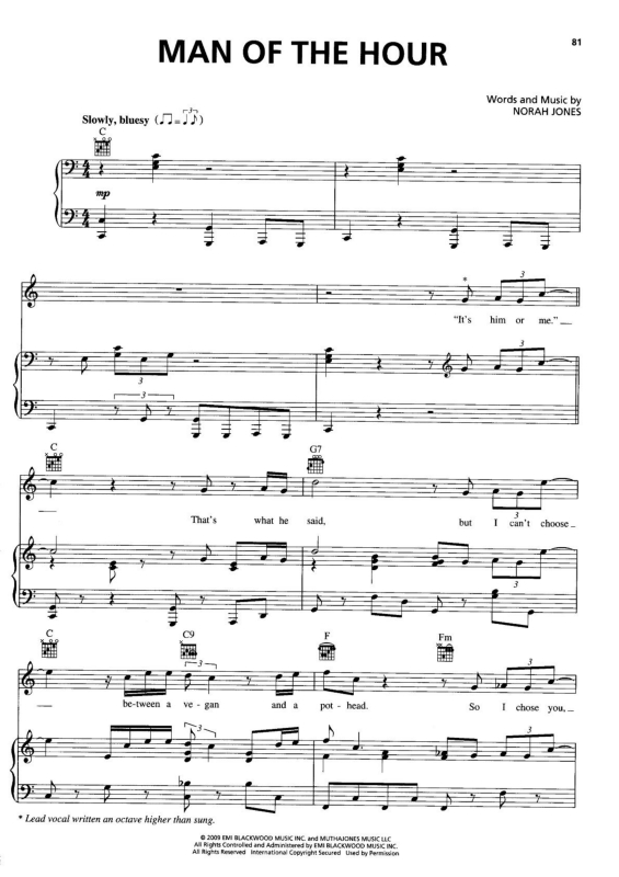 Partitura da música Man of the Hour