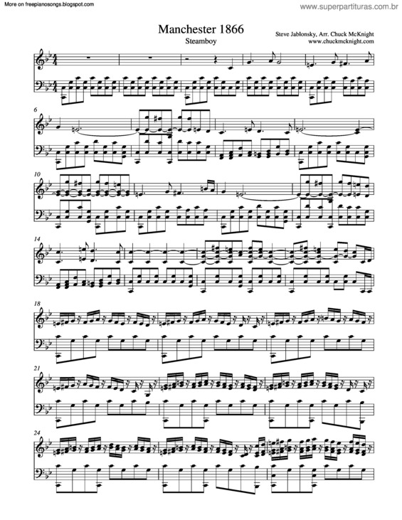 Partitura da música Manchester1886 (Steamboy)