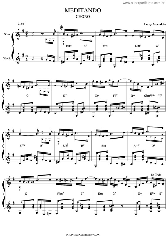 Partitura da música Manda Bala