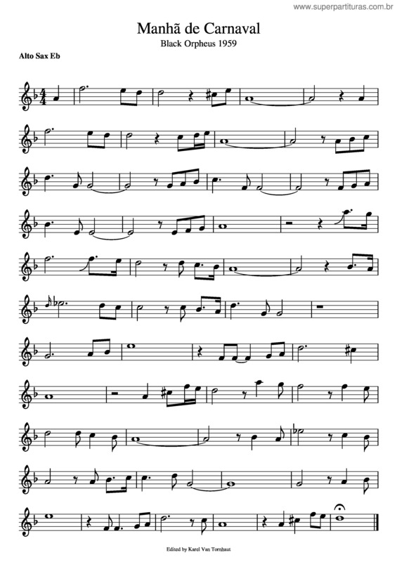 Partitura da música Manhã De Carnaval v.17